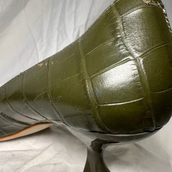 Jeffrey Campbell Green Croc Embossed Heels - Picture 5 of 6